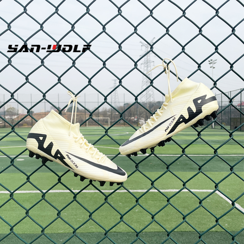 耐克高帮AG人草高帮气垫足球鞋