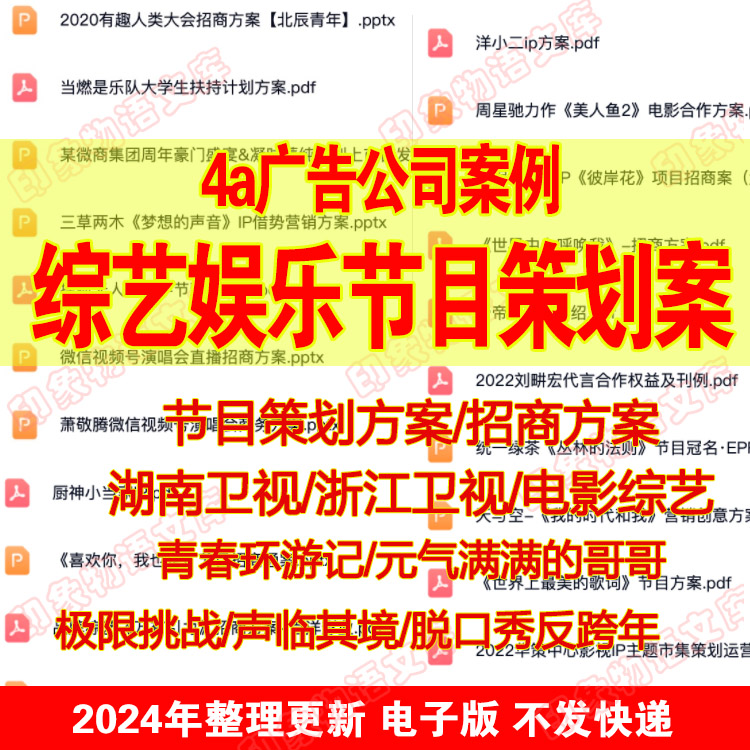综艺娱乐节目招商策划方案活动品牌设计合作跨界刊例媒体PPT模板