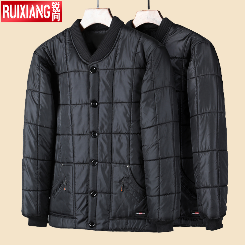 秋冬季男士加厚保暖羽绒棉袄