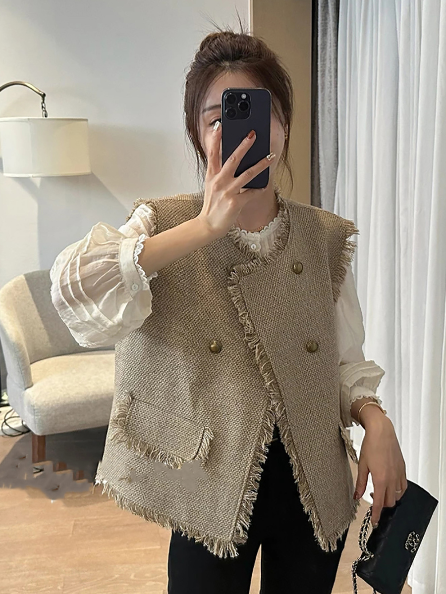 小香风气质名媛风马甲女秋装新款
