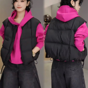 马甲女2025年秋冬新款 休闲百搭显瘦白鸭绒羽绒外套女士坎肩 时尚