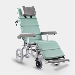 日本河村轮椅多功能可全躺折叠轻便RR60高靠背护理手推老人轮椅