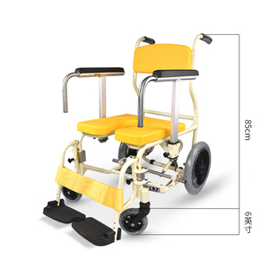 河村轮椅 沐浴用轮椅式洗澡椅 孕妇老人洗澡椅带便盆