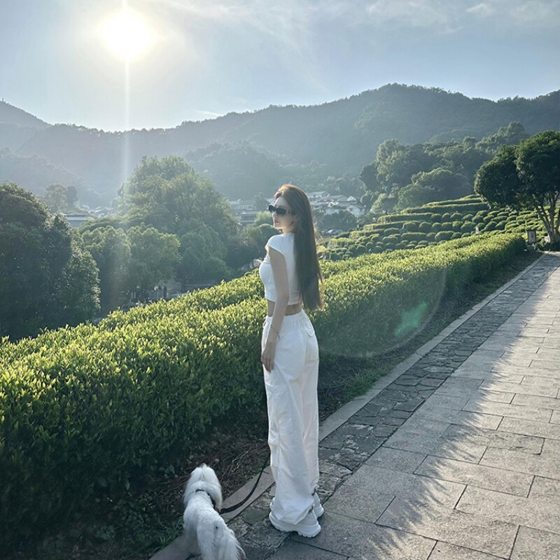 可盐可甜炸街套装简约时