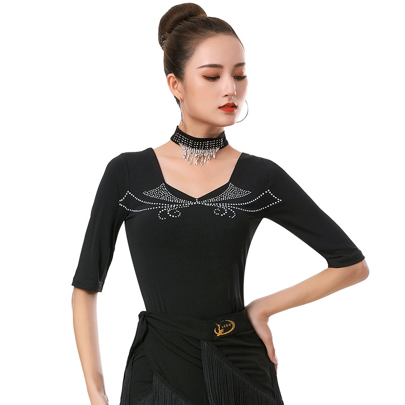 环雅镶钻表演服装吉特巴拉丁舞
