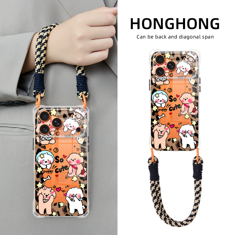原创豹纹比熊适用苹果17promax华为mate70手机壳卡通可爱pura80透明新款iphone16pro小众创意15plus全包挂绳,3C数码配件,手机保护套/壳,淘宝优惠券,粉丝福利购,淘宝优惠卷