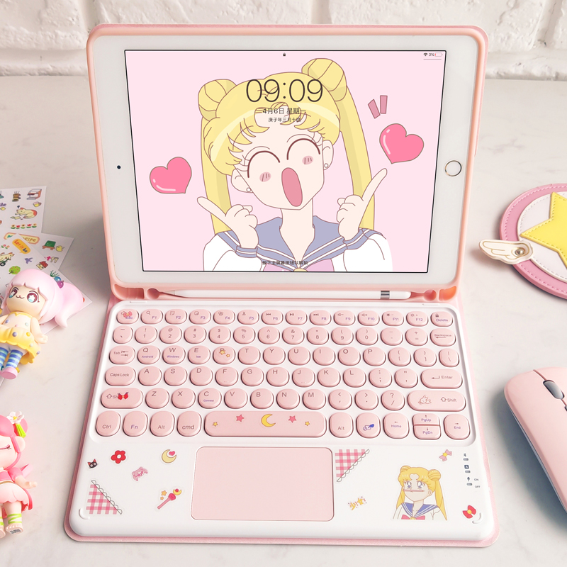 适用ipad2021保护套带笔槽键盘