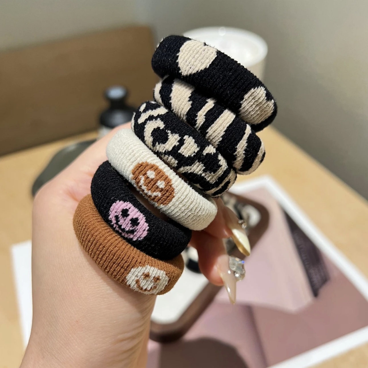 加粗加厚复古高弹力不伤发头绳扎马尾丸子头耐用简约百搭发绳皮筋