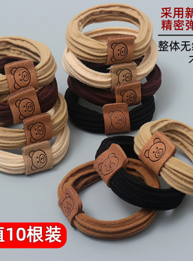 高级简约高弹力无接缝头绳皮筋女扎头发圈耐用高马尾头饰发绳皮套