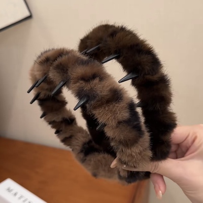 时尚豹纹发箍女发卡头发颅顶