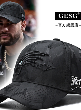 硬顶迷彩刺绣帽子男老鹰棒球帽时尚街头潮牌男士鸭舌帽明星同款潮