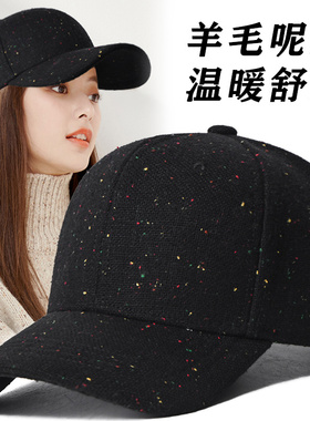 新款冬季毛呢加厚保暖时尚帽子