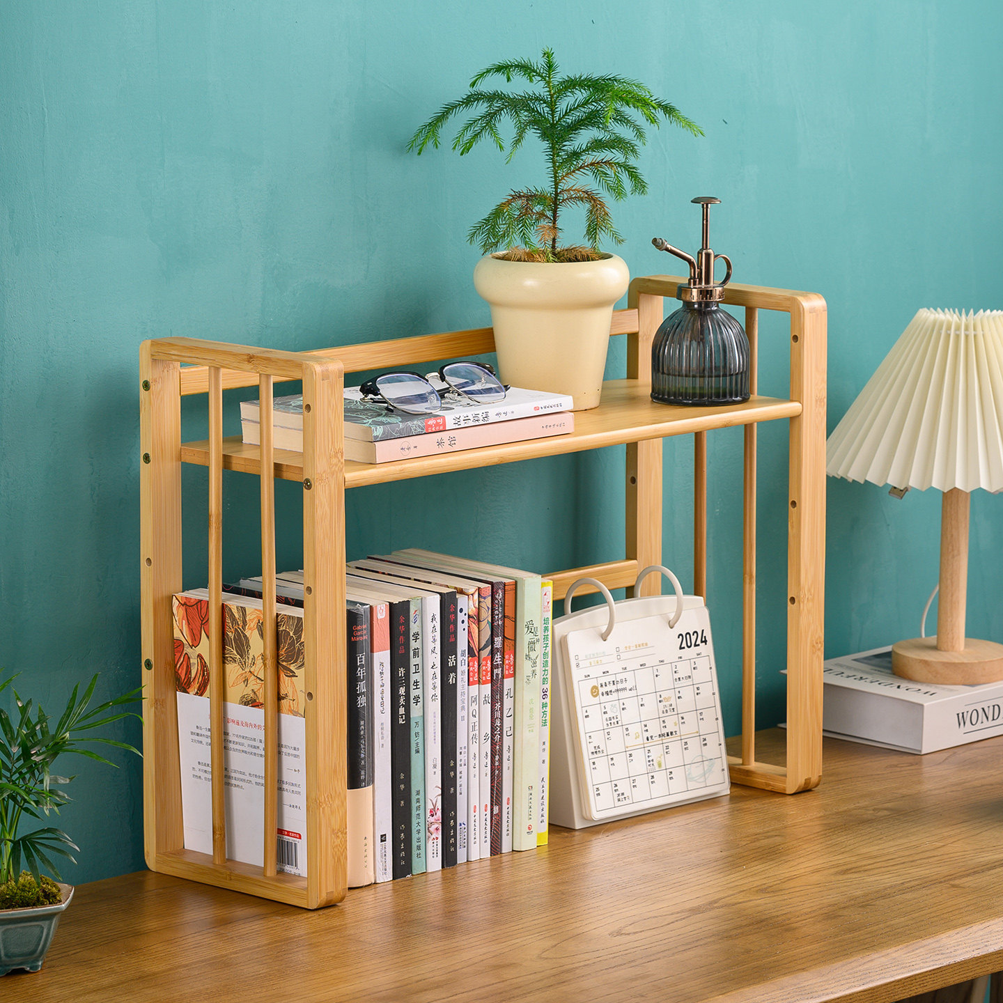 桌面置物架书架学生书柜办公室多层收纳架楠竹架子简易书本整理架,收纳整理,整理架/置物架/收纳架,淘宝优惠券,粉丝福利购,淘宝优惠卷