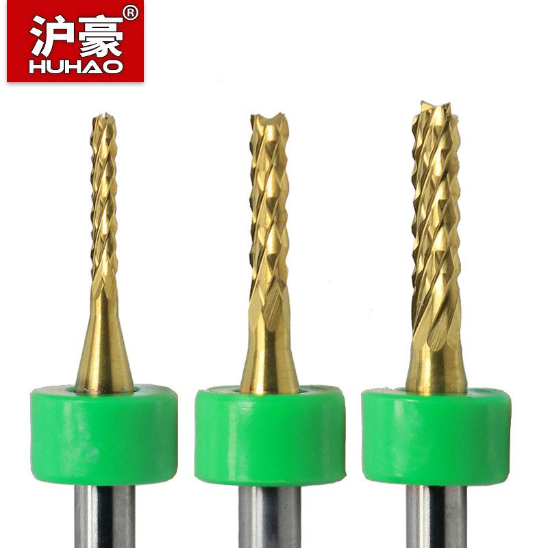 德国进口日本钨钢PCB铣刀带定位环 涂层数控CNC电路板开粗铣刀 3.