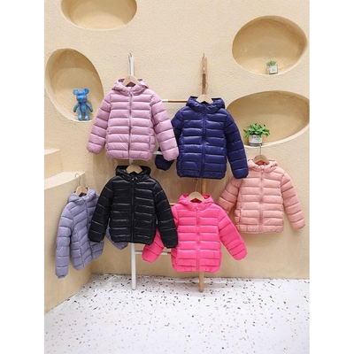 儿童轻薄羽绒棉服内胆秋冬季男女童新款保暖外穿中大童连帽外套潮