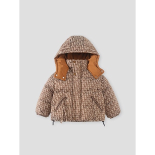 2025新款男童宝宝棉服加厚外套连帽中小童棉衣洋气个性秋冬款保暖