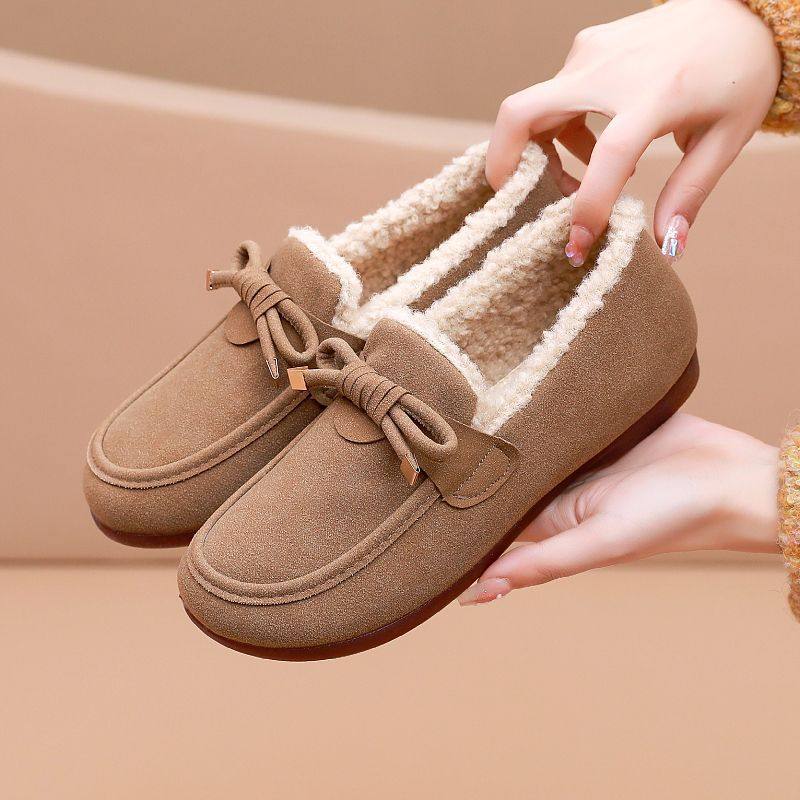 牛筋底棉鞋女秋冬季豆豆鞋女加绒保暖休闲平底懒人鞋一脚蹬女潮鞋,女鞋,时尚雪地靴,淘宝优惠券,粉丝福利购,淘宝优惠卷