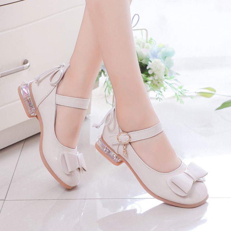 女童皮鞋公主休闲鞋春秋新款中大童皮鞋女童单鞋萝莉小高跟演出鞋