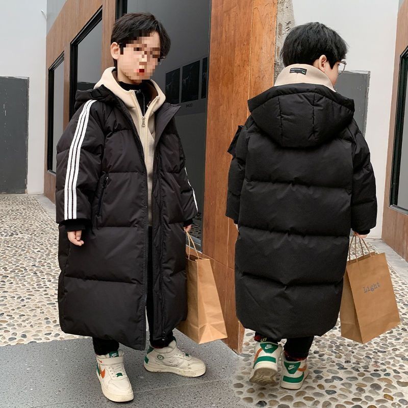 男童棉衣冬装2025新款中大童羽绒棉服韩版冬季中长款儿童加厚外套