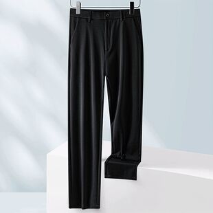 胖小哥秋冬男士商务西裤宽松易打理休闲长裤男加肥加大码西装