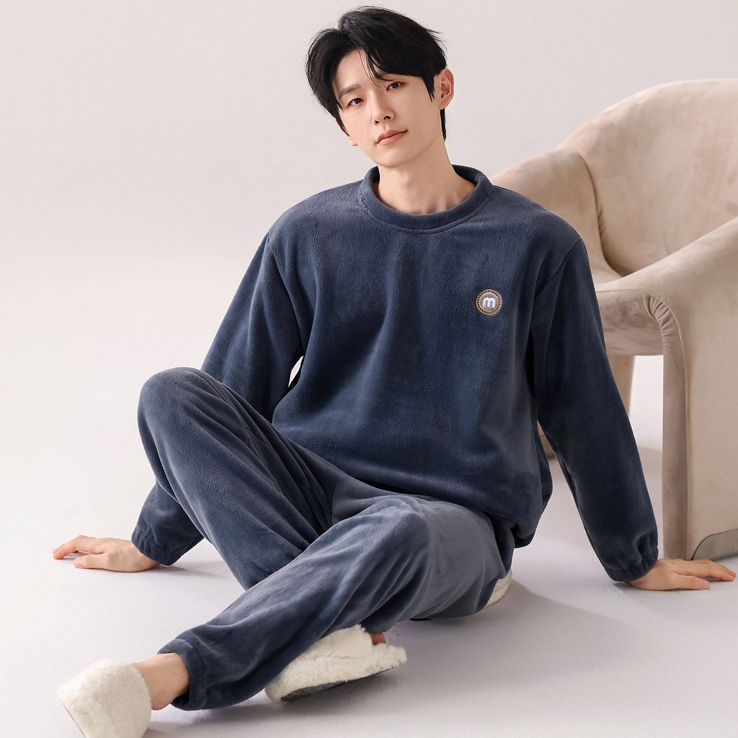 睡衣男冬季法兰绒加厚加绒保暖简约休闲男士可外穿家居服套装冬天,女士内衣/男士内衣/家居服,睡衣/家居服套装,淘宝优惠券,粉丝福利购,淘宝优惠卷