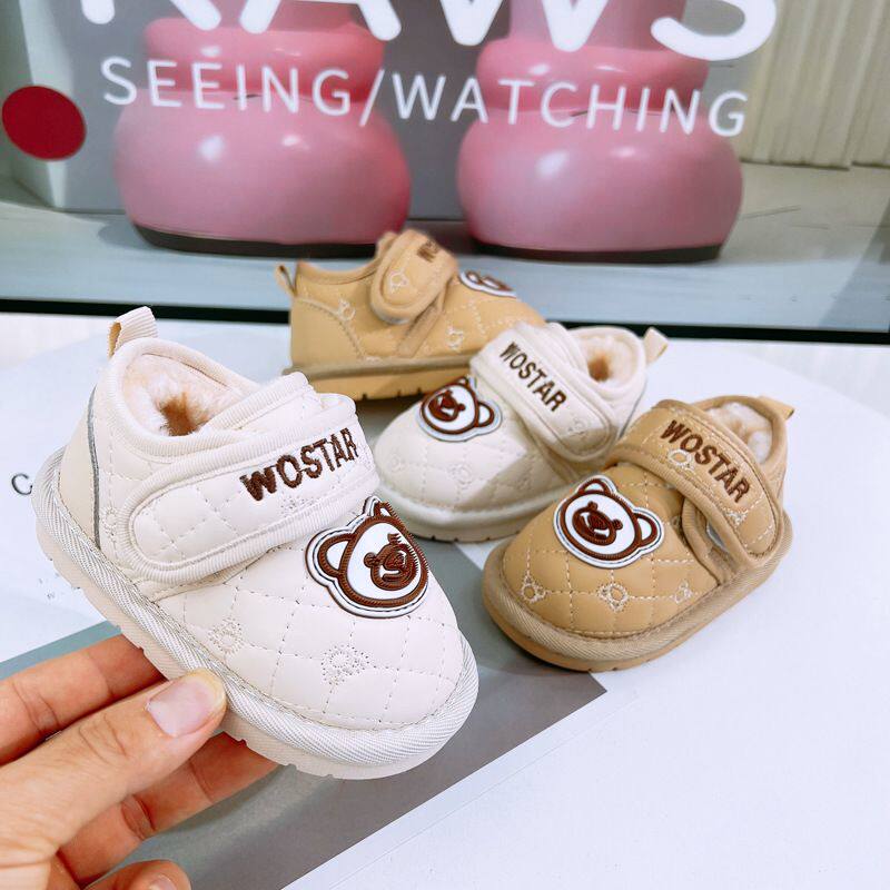 清仓儿童棉鞋冬季女童雪地靴男童加绒童鞋冬女宝宝雪地棉小童鞋子