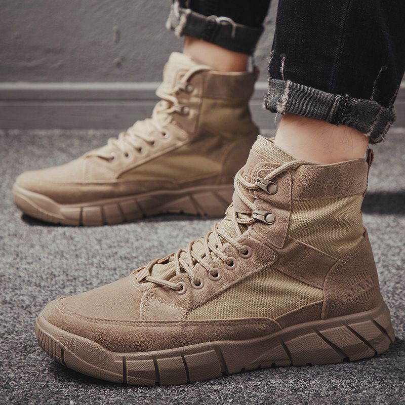 新款春夏季潮流百搭工装短靴高帮马丁靴户外休闲时尚板鞋现货