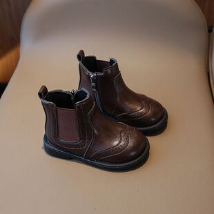 2025秋冬季新款韩版儿童时尚潮流马丁靴中大童皮靴女孩子百搭靴子