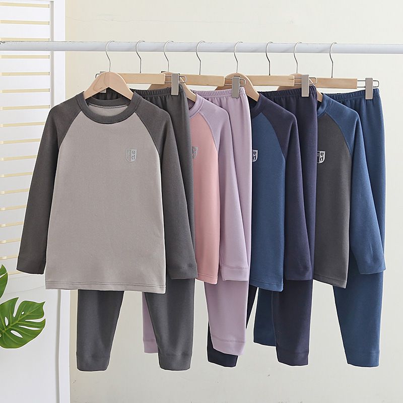 秋冬新款胖童保暖内衣套装加肥加大加厚家居服男女童磨毛秋衣秋裤