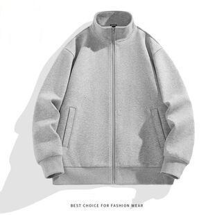 日系复古运动外套男春秋款男士卫衣开衫秋季男款立领拉链秋装夹克