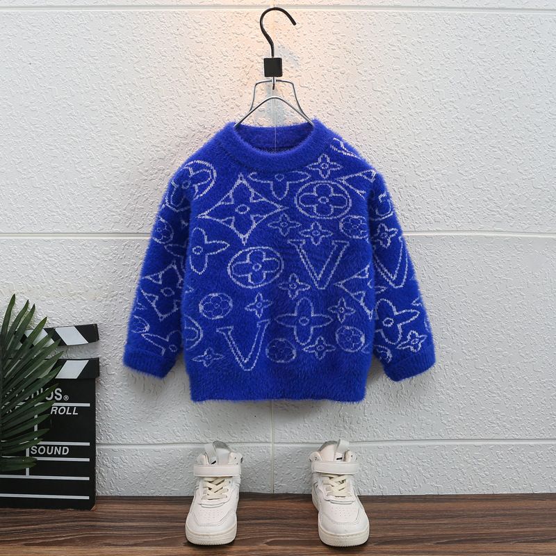 童装男童毛线衣秋冬新款儿童水貂绒毛衣休闲洋气加厚保暖衣服