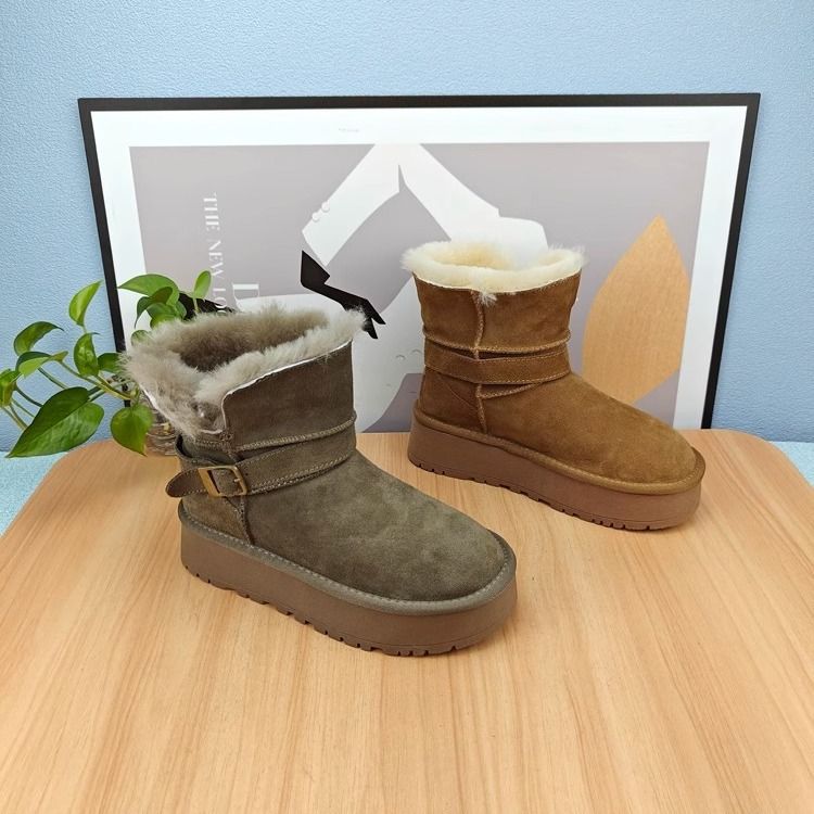 棉鞋女冬季东北雪地鞋加绒加厚保暖年新款女士皮毛一体雪地靴