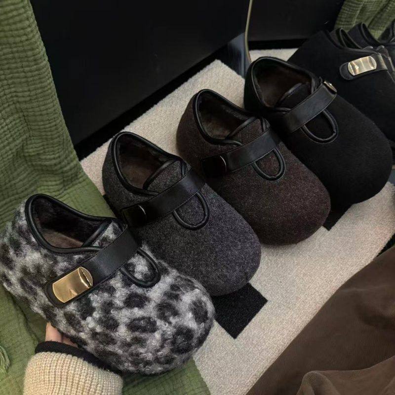 绒面气质淑女风格款平底鞋毛毛鞋秋冬季休闲女单鞋时尚学院风棉鞋,女鞋,时尚雪地靴,淘宝优惠券,粉丝福利购,淘宝优惠卷