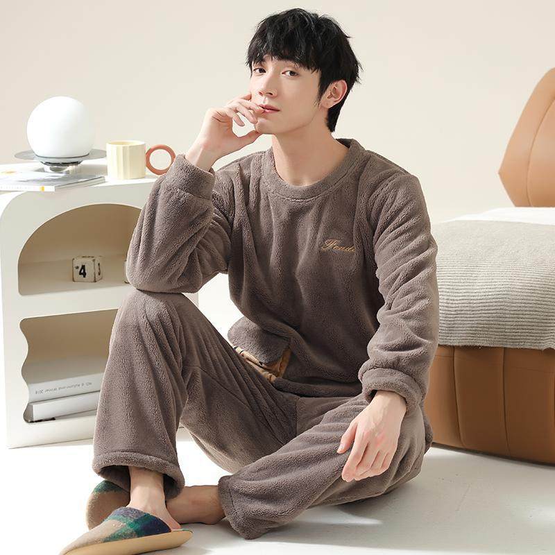 睡衣男秋冬季珊瑚绒加厚加绒保暖法兰绒冬天休闲可外穿家居服套装,女士内衣/男士内衣/家居服,睡衣/家居服套装,淘宝优惠券,粉丝福利购,淘宝优惠卷