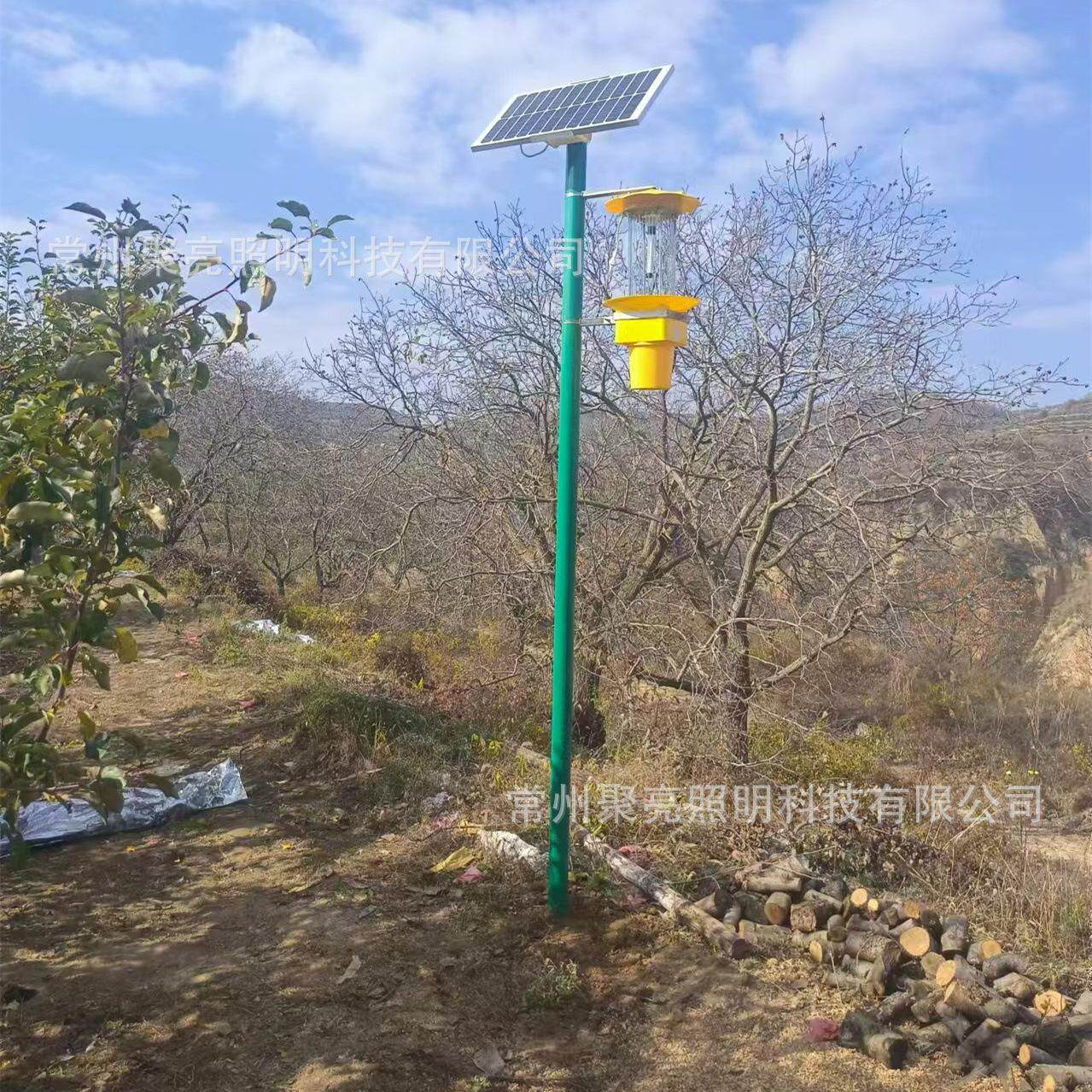 太阳能杀虫灯频振式电击式高标准农田果园茶园太阳能灭虫灯