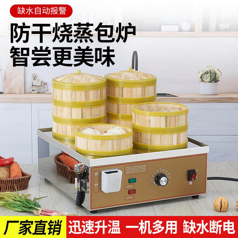二孔台式蒸包炉商用电热四头小笼包蒸锅早餐店蒸包子机器蒸饺馒头