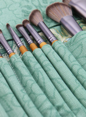 REVERSE/逆龄帆布艺便携出便口美妆收纳袋复古和风化妆刷包