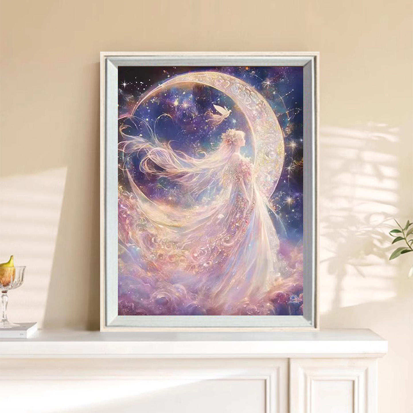 星月女孩钻石画手工diy点钻