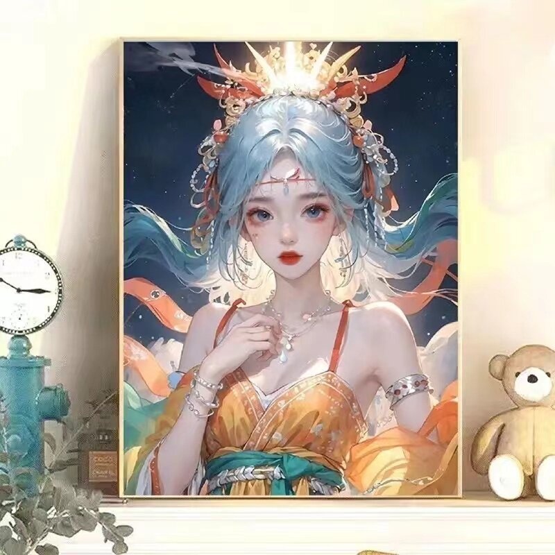 长月烬明01漫画钻石画高难度女孩子diy古风ins风钻石贴画儿童装饰