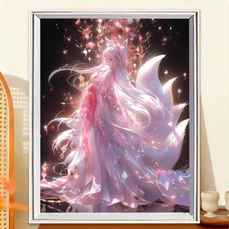 妲己古风钻石画2026新款美女人物九尾狐5d贴钻十字绣客厅卧室满钻