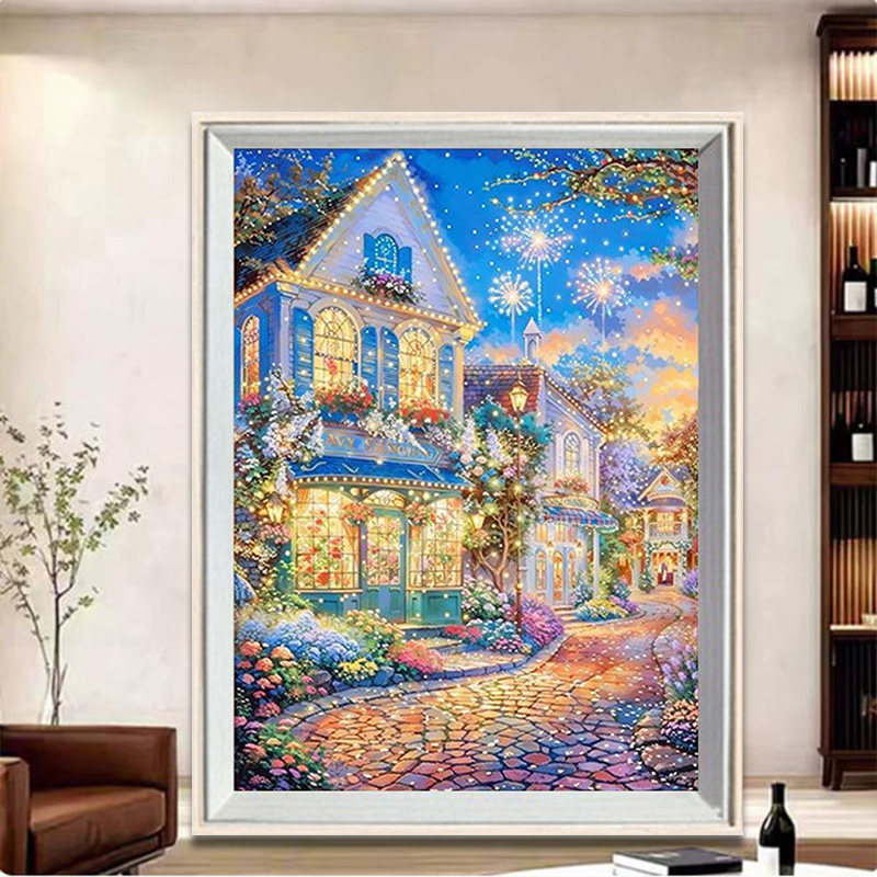 流光花筑钻石画梦幻烟火2025手工diy卡通动漫治愈砖石粘贴十字绣,居家布艺,钻石绣,淘宝优惠券,粉丝福利购,淘宝优惠卷