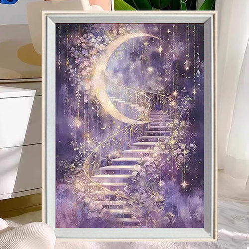 星月城堡DIY满钻钻石画礼物