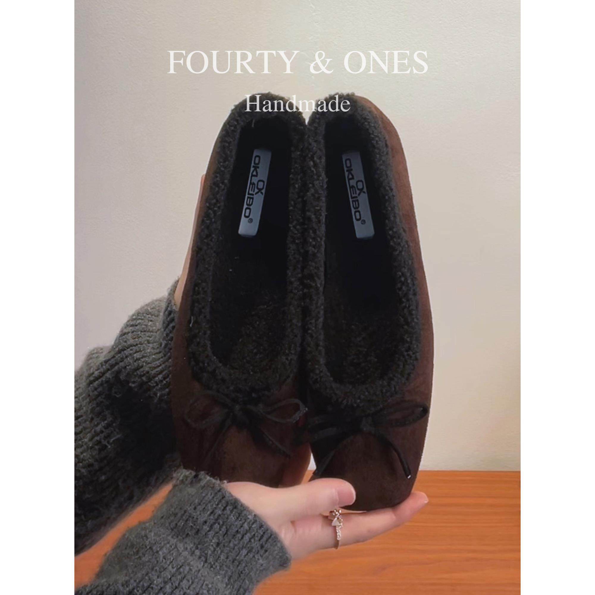 羊毛版~温柔风保暖加绒毛毛鞋女蝴蝶结玛丽珍鞋冬季软底毛呢单鞋,女鞋,玛丽珍鞋,淘宝优惠券,粉丝福利购,淘宝优惠卷