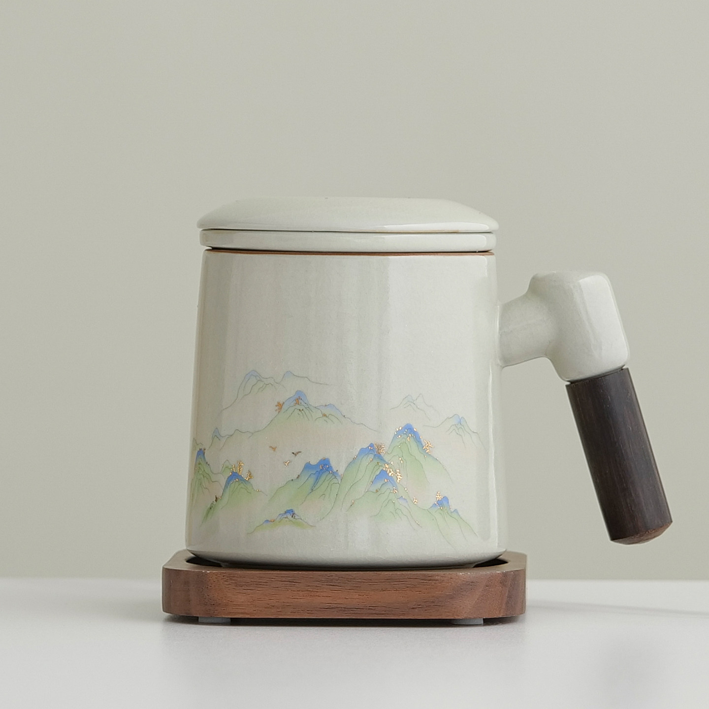 国潮陶瓷茶水分离泡茶杯子个人专用办公室茶道杯高档礼盒水杯喝水