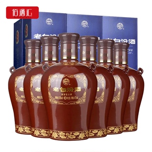 6瓶礼盒装 汾酒53度老白汾酒封坛15年山西杏花 村清香型白酒475ml