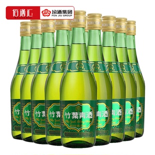 山西杏花村白酒玻竹露酒整箱475mlX12瓶装 汾酒38度竹叶青酒 玻竹