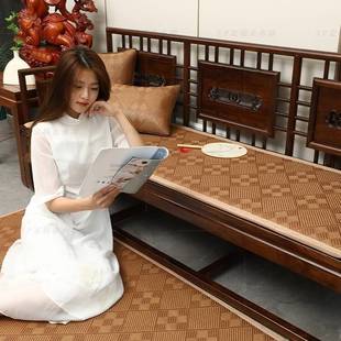 沙发垫坐垫夏季 定制加厚凉席红木藤席新中式 防滑实木沙发座垫椅垫