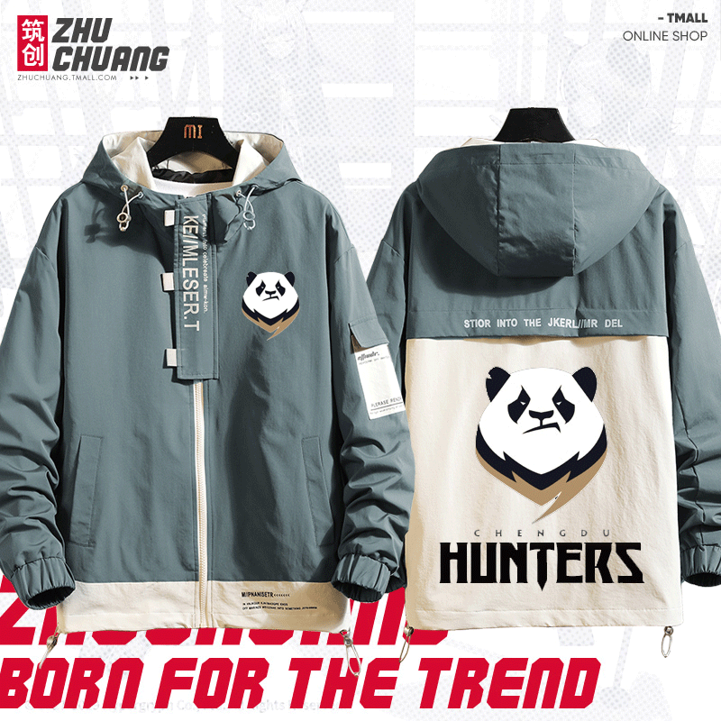 联赛战队成都猎人队周边夹克外套学生情侣休闲男女衣服个性流行js