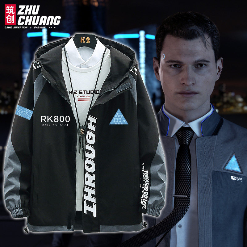 底特律变人周边动漫二次元游戏康纳仿生人ps4连帽外套夹克男女js