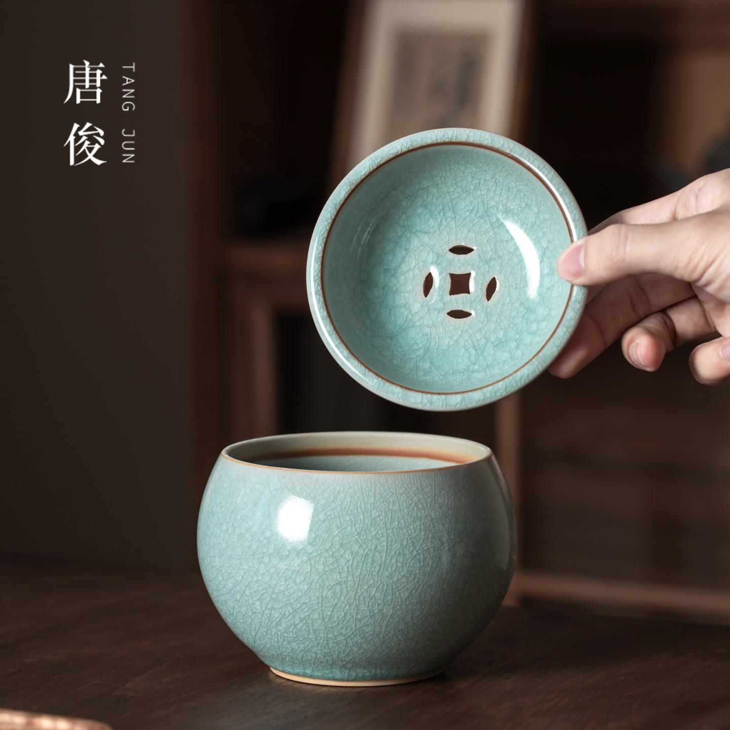 冰裂汝窑茶洗杯洗水洗水盂茶渣缸陶瓷茶具配件洗茶器茶盆建水开片